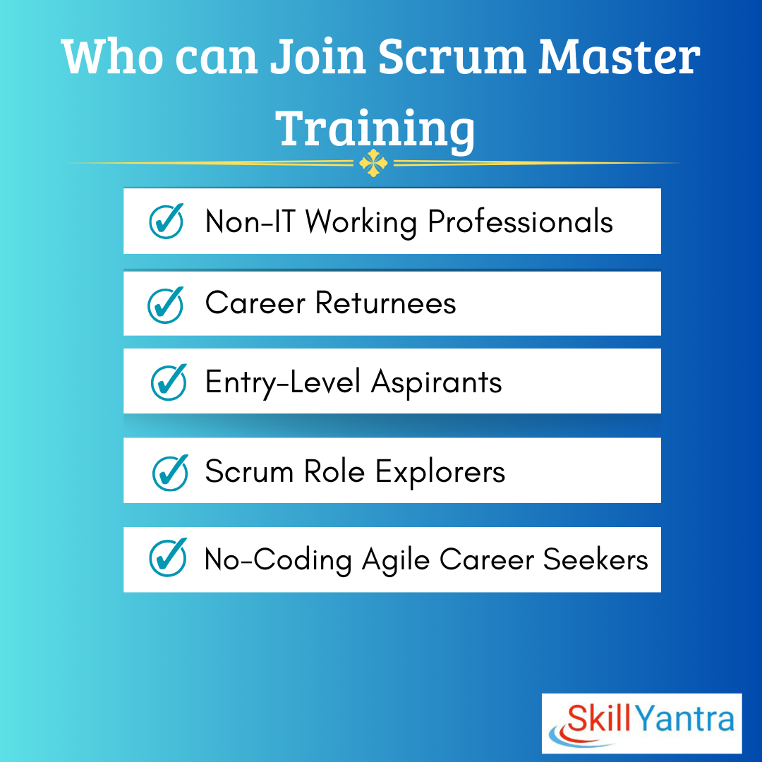 Who can join scrum master training in pune